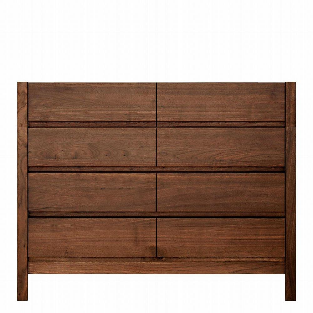 チェスト タンス 幅105 4段 奥行44 ウォールナット 無垢 桐たんす 箪笥 脚付き 木製 婚礼 衣類収納 大川家具 丸田木工 シーズ