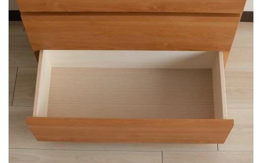 【洗面所などの限られた空間に便利】薄型チェスト 60cm幅5段 (ナチュラル木目)