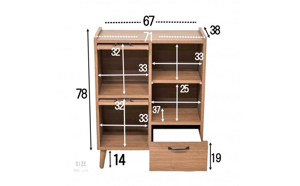 脚14cmお掃除楽々！チェスト 北欧 完成品 大容量 タンス 幅72cm 高さ78 奥行40 整理棚 洋服 本 book ブック タンス たんす 日本製 国産 お掃除ロボット可 高品質 引き出し 小物 見せる棚 living リビング アンティーク 完成品 おしゃれ 木製 収納 脚付き 家具 インテリア 大川 大川家具 W72フラップキャビネット WH ホワイト色