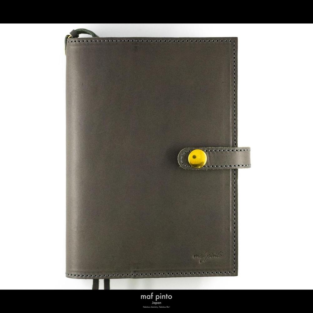 maf pinto (マフ ピント) レザー手帳カバー A5 グレー 本革 日本製