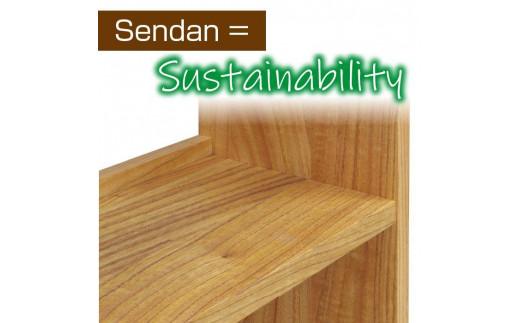 大川家具 フリーシェルフ 栴檀（センダン）B-180L 棚 高さ80.0cm×幅92.0cm×奥行36.6cm 2段 可動棚板1枚