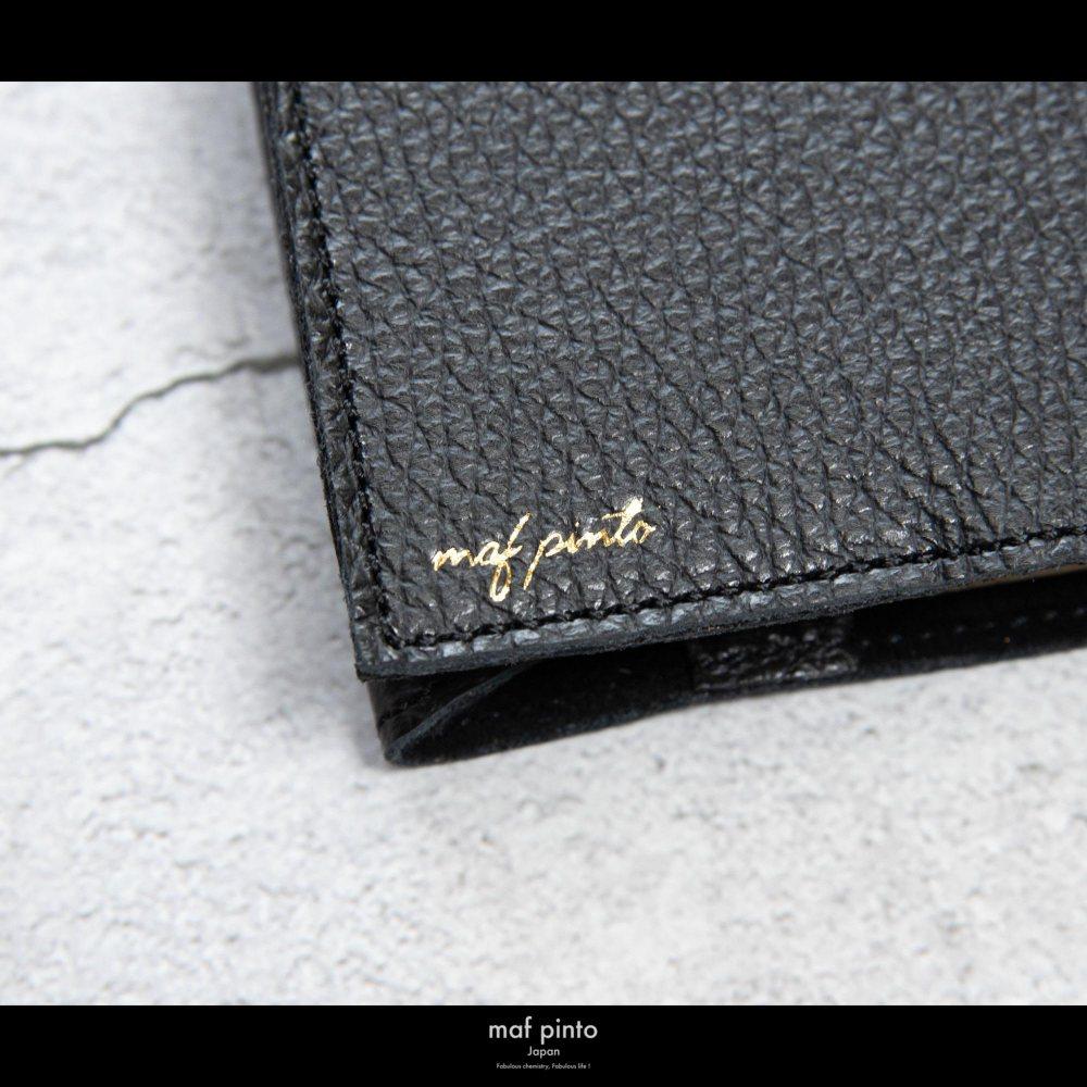 maf pinto (マフ ピント) レザーブックカバー 新書サイズ ADRIA LINE ブラック 本革 日本製