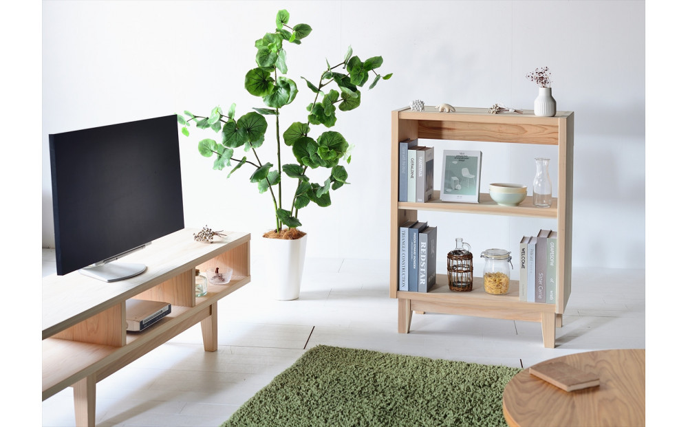 【木の香かおる国産杉の本棚】木の香ブックシェルフ 70 無塗装 九州産杉 大川家具