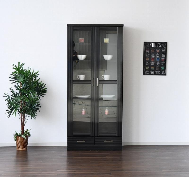 家具 本棚 書棚 幅80cm 収納 棚 収納家具 モダンデザイン【ブラック】