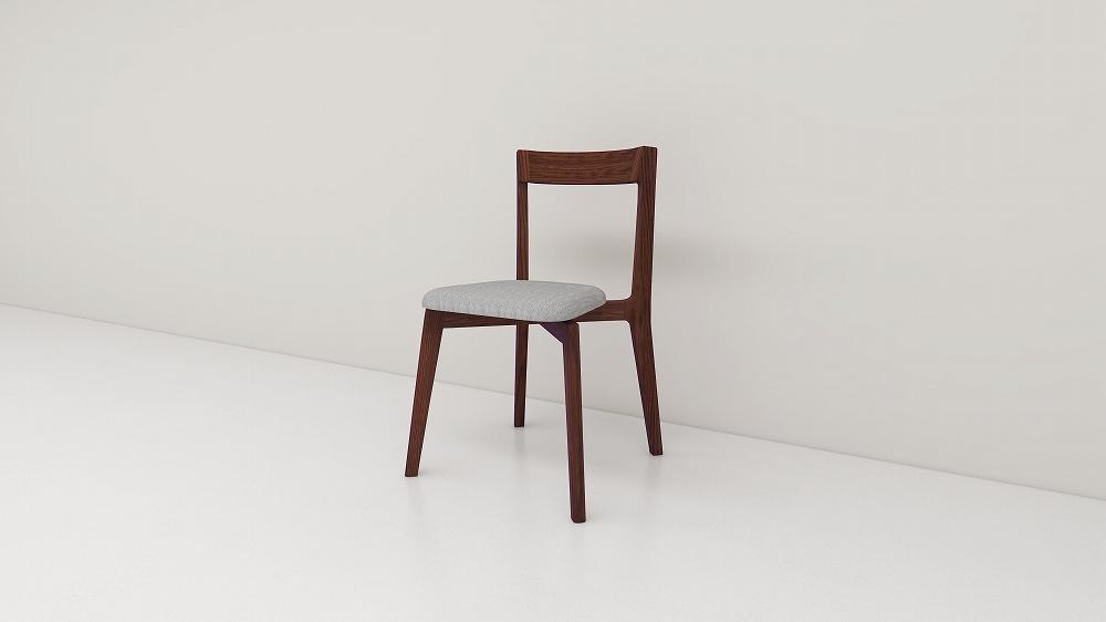 【開梱設置】高野木工 リアルトチェア ウォルナット 生地：CHART6グレー【10年保証】