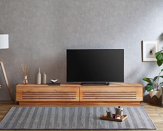 【開梱設置】テレビ台 ルーチェ 無垢 センダン 幅214-244cm TV テレビボード TV台 TVボード ローボード 家具