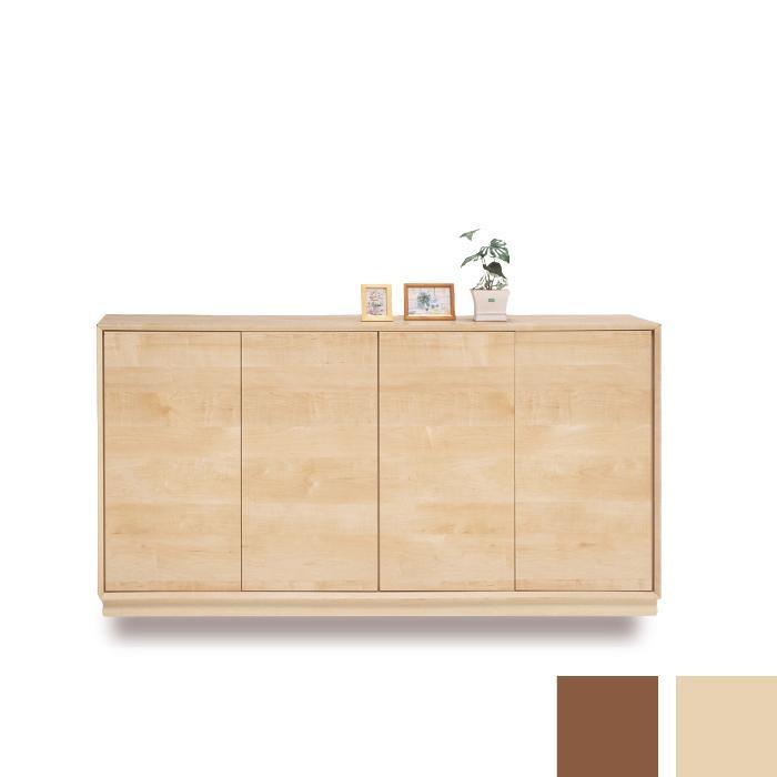 大川家具　国内製造　シューズボックス　リビングボード　四季　1800L　幅179cm　ロータイプ