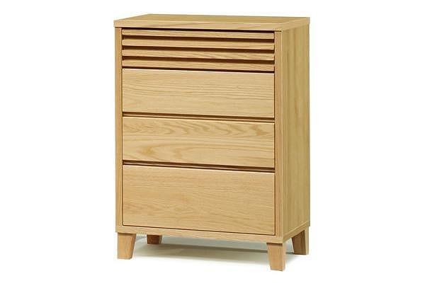 【幅62 奥行45 高さ88.5】バジル62-4ローチェスト（レッドオーク）