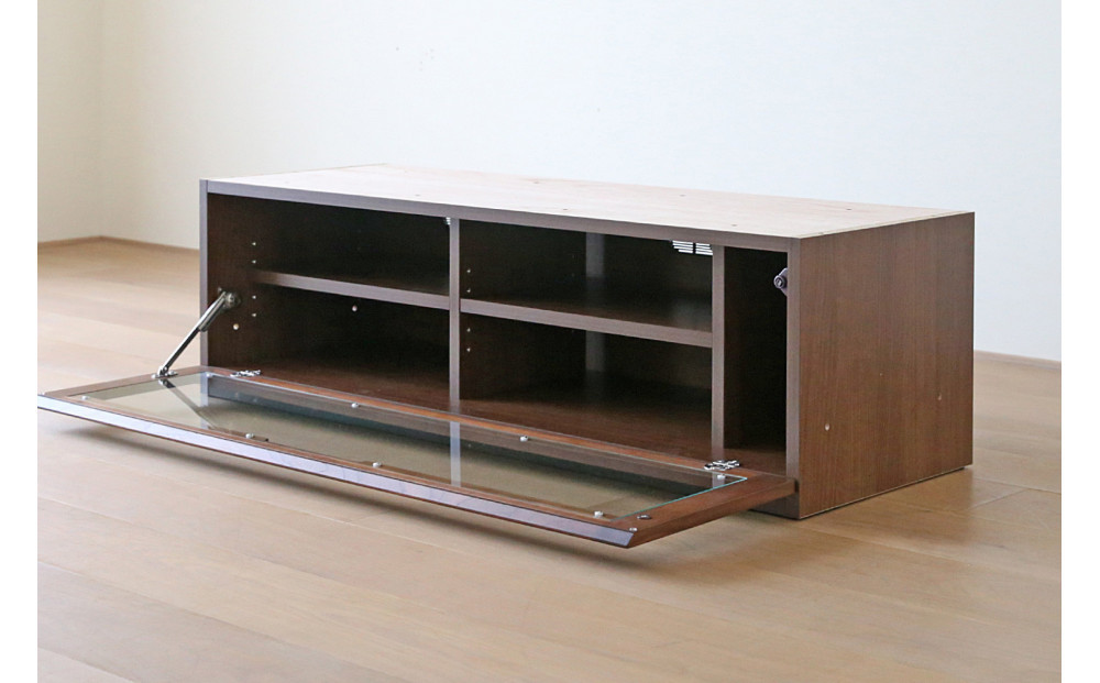 【開梱設置】高野木工 ASTER SET7 アスター 180TV天板 + 30TVチェスト + 120TVガラス扉 + 30TVチェスト ウォルナット【10年保証】