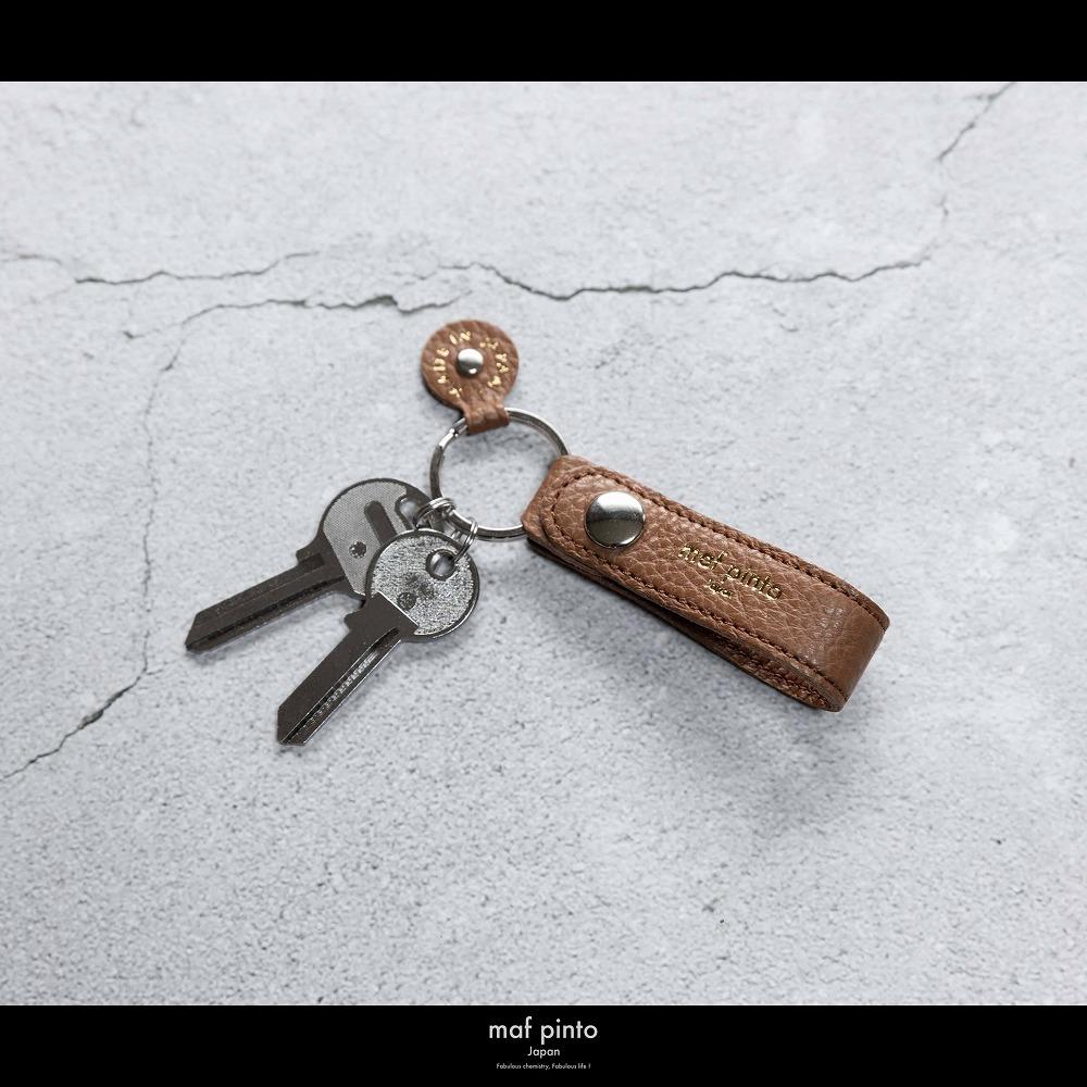 maf pinto (マフ ピント)ストラップ キーリング キーホルダー キーケース キャラメル ADRIA LINE レザー 本革 日本製