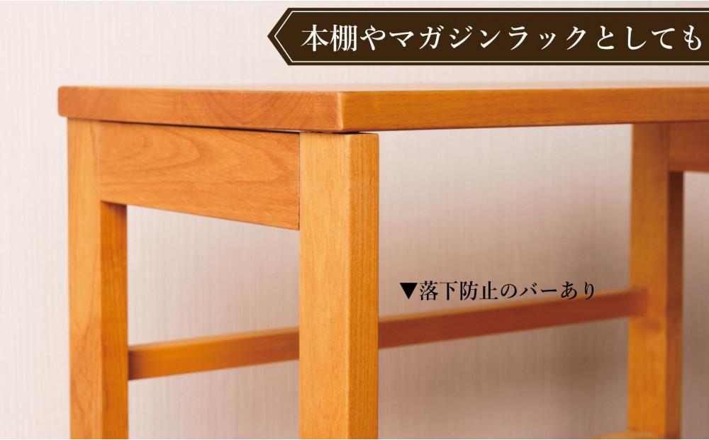 テーブルワゴン デスクワゴン キャスター付き 収納カート アルダー 無垢材