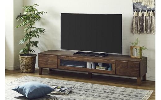 テレビ台 テレビボード 幅180 ウォールナット 無垢材 引き出し 収納 デッキ収納 TV台 ローボード 脚付き 大川家具 丸田木工 ボニー