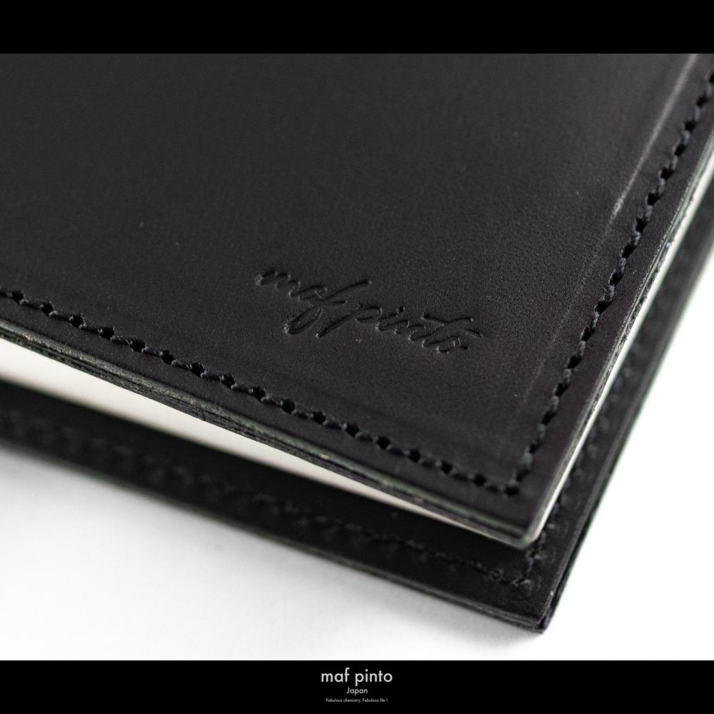 maf pinto (マフ ピント) レザー手帳カバー A5 ブラック 本革 日本製