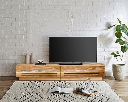 【開梱設置】テレビ台 ルーチェ 無垢 オーク 幅214-244cm TV テレビボード TV台 TVボード ローボード 家具
