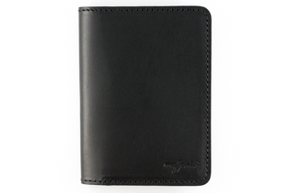 maf pinto レザーカードケース (クリアポケット) ブラック