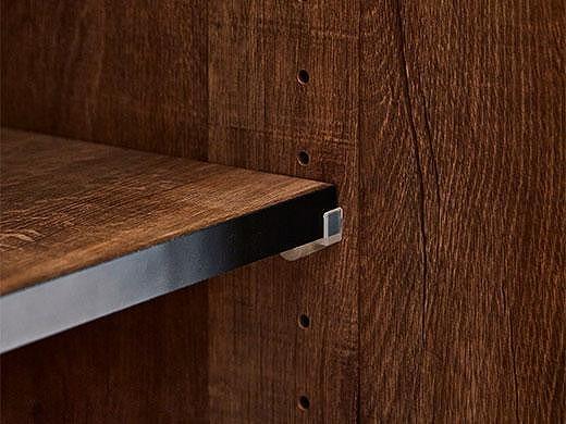 【開梱設置】引き戸 食器棚 レンジボード ポエム 幅133.5 （ミスト・クリア・スモークガラス／レディオーク）キッチン収納 大川家具 家具