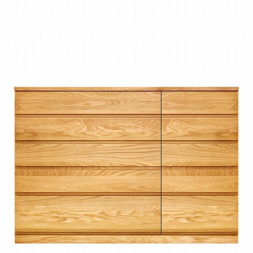 チェスト タンス 幅148 5段 奥行44 ホワイトオーク 無垢 桐たんす 桐箪笥 箪笥 木製 婚礼 衣類収納 大川家具 丸田木工 ミンクス