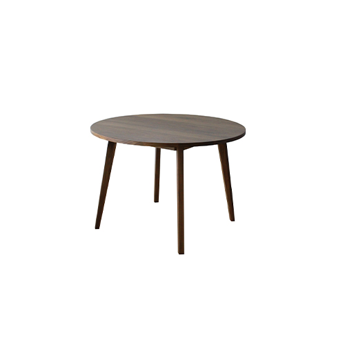 【開梱設置】高野木工 プレーン ラウンドダイニングテーブル105cm［単品］ ウォールナット【10年保証】