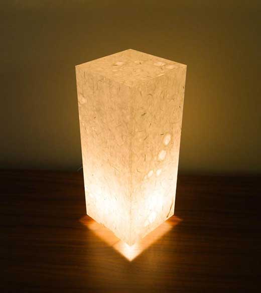 アクリル行灯 Lサイズ 名尾和紙使用 楮繊維入り落水紙 LED電球
