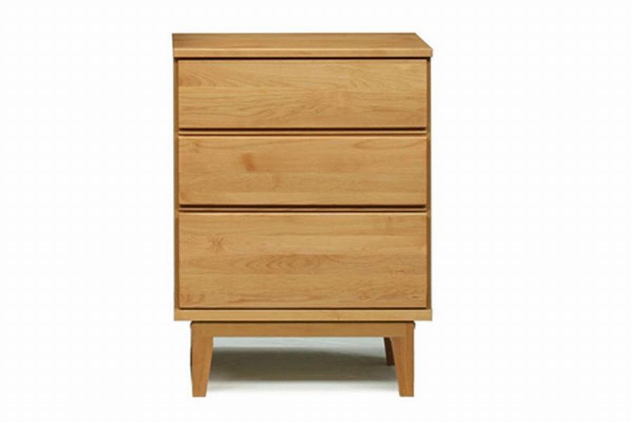 【幅60.1 奥行44.5 高さ81.3】モニカ60センチ幅3段ローチェスト（脚組立込み）