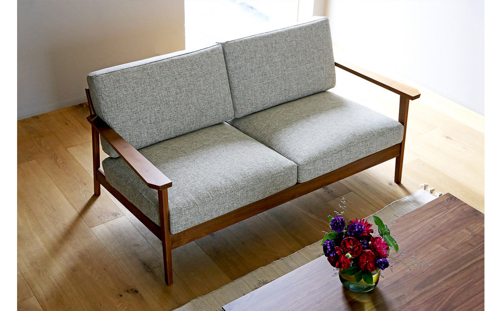 【開梱設置】高野木工 CEBU セブ ソファ 2.5人掛け ウォルナット 【10年保証】