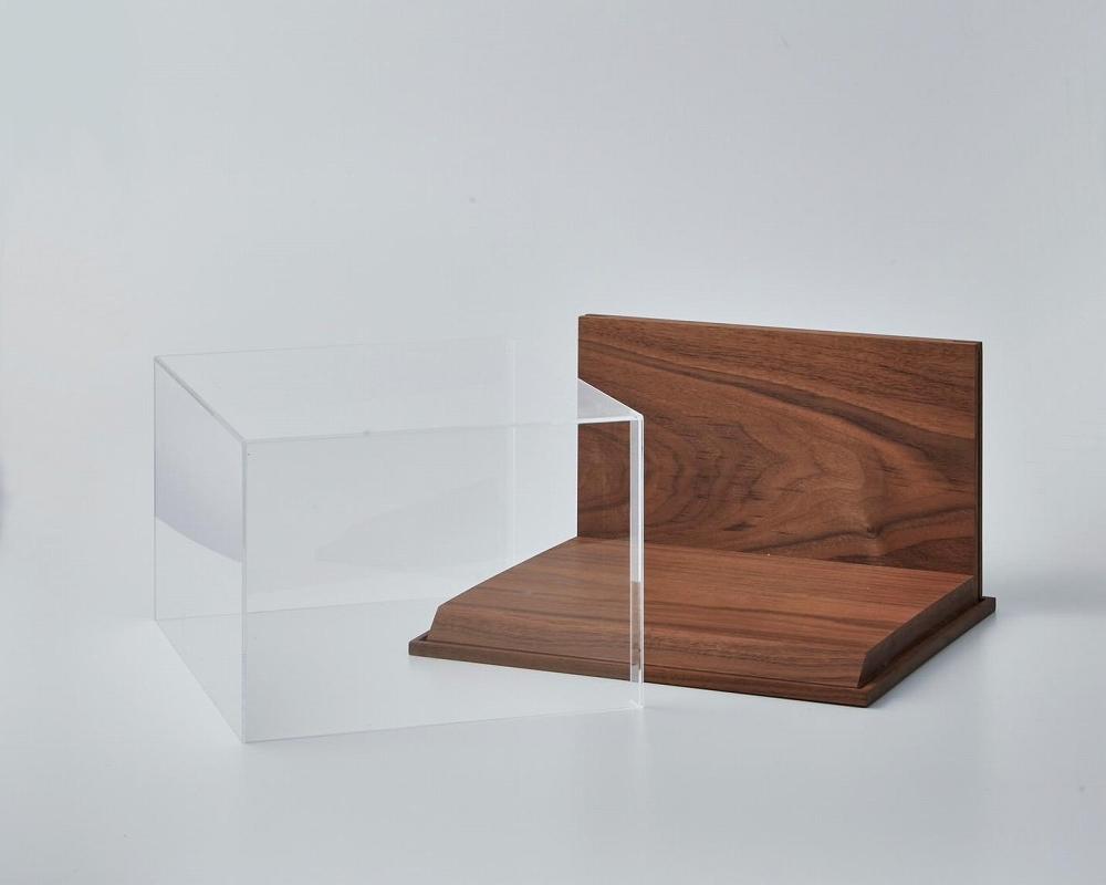 noobo シューズケース スニーカーケース アクリルケース 天然無垢材 ウォールナット BIG
