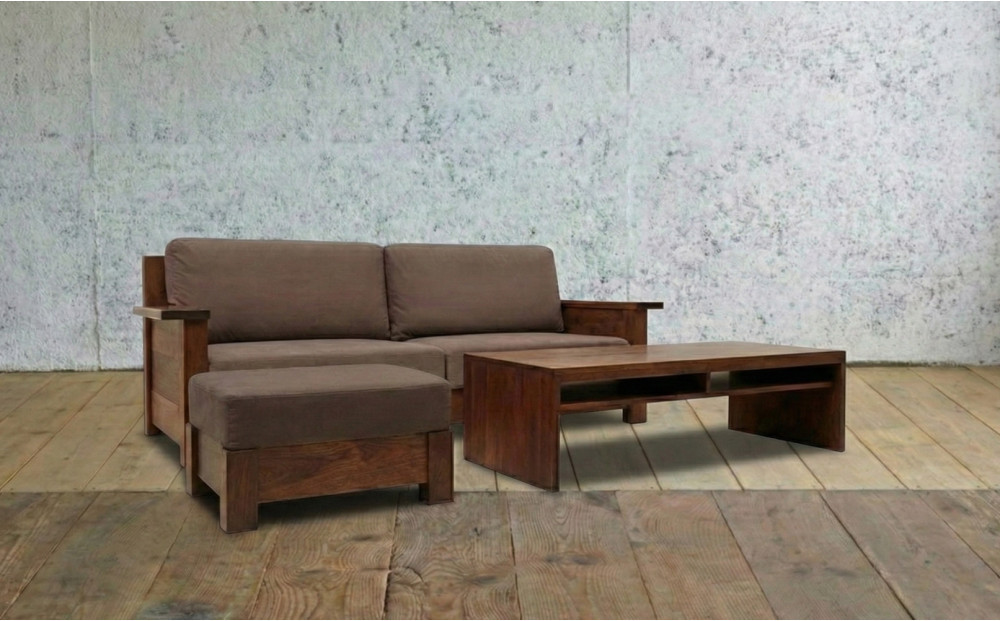 ボガートオットマン 無垢材 アメリカンヴィンテージデザイン