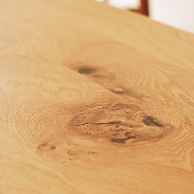 ダイニングテーブル　MIYABIO　オーク無垢　160ｘ80ｘ72　大川市