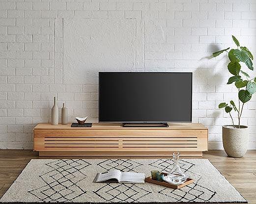 【開梱設置】テレビ台 ルーチェ 無垢 ヒノキ 幅154-204cm TV テレビボード TV台 TVボード ローボード 家具