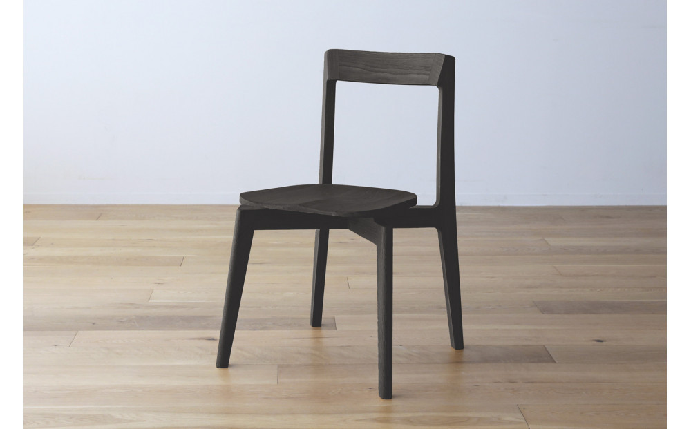 【開梱設置】高野木工 RIALTO CHAIR リアルト チェア オーク(グレー塗装) 板座 【10年保証】