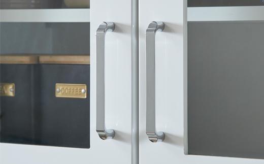 食器棚 トスティ 鏡面ホワイト 幅80cm ダイニングボード