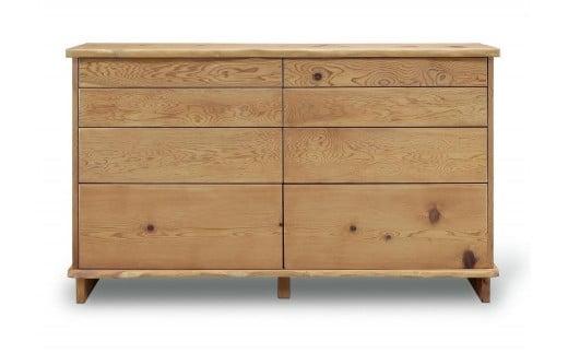 無垢杉材を贅沢に使用したチェスト プッシュ式でらくらく開閉！大容量収納棚 カメヤ家具工芸 大川家具