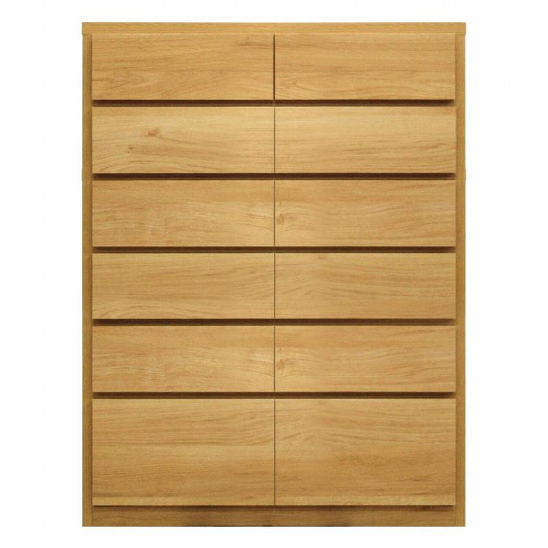 チェスト タンス 幅90 6段 奥行44 オーク色 桐たんす 箪笥 婚礼家具 衣類収納 完成品 大川家具 丸田木工 キューブ