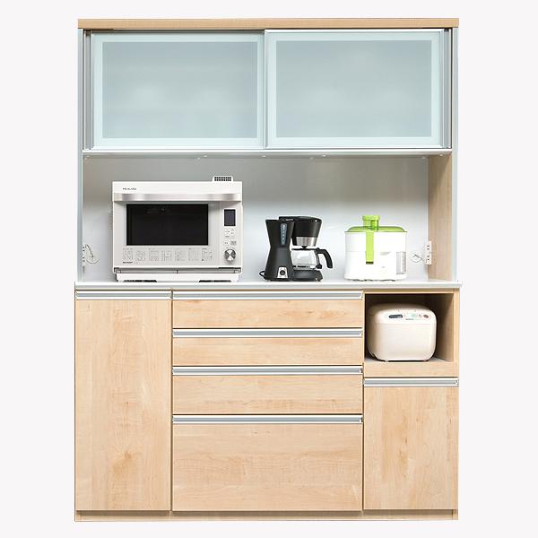 （メープル（ナチュラル））【開梱設置】 ルピナス キッチンボード 幅150cm レンジ台 大川家具 食器棚 キッチン収納 ダイニングボード