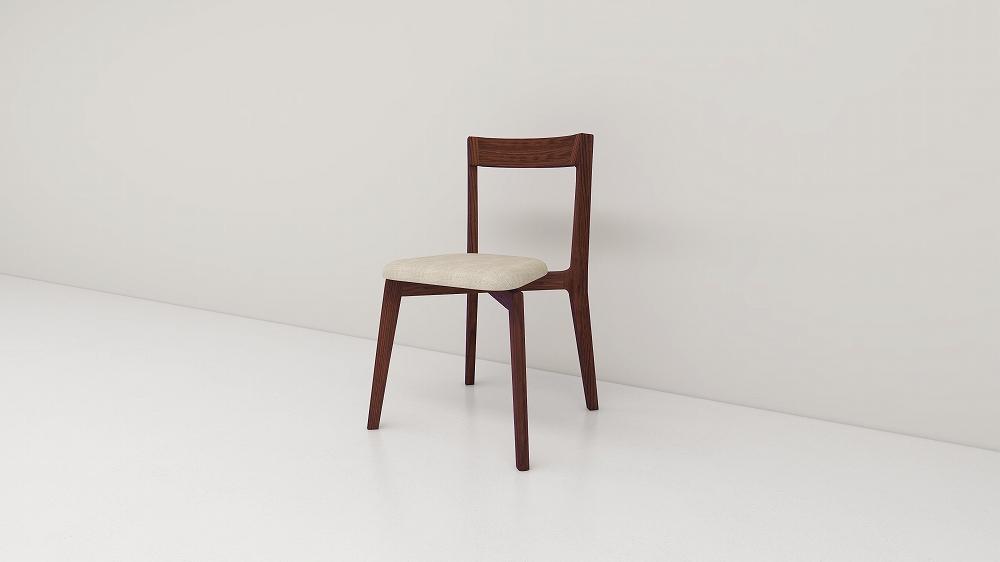 【開梱設置】高野木工 リアルトチェア ウォルナット 生地：CHART3 ライトクリーム【10年保証】