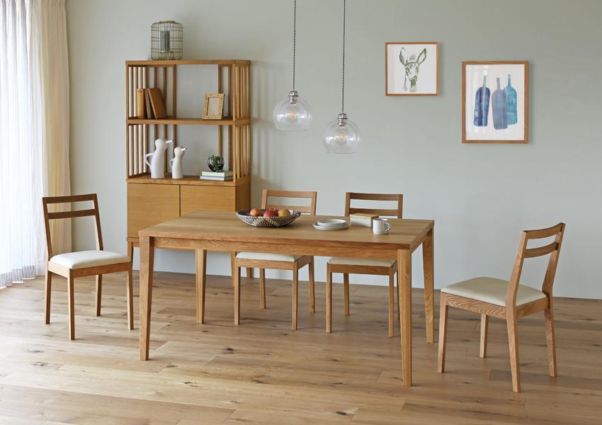 【開梱設置】高野木工 COMMON コモン ダイニングテーブル W150cm ホワイトオーク【10年保証】