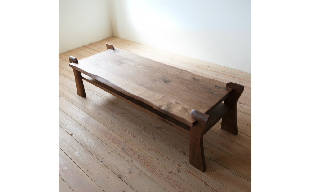 【開梱設置】MARUSHO PANCONE リビングテーブル 幅154cm センターテーブル ローテーブル 棚付き インテリア 和モダン 丸庄 大川家具 日本製 木製家具 ウッド ウォールナット 完成品 デザイナーズ おしゃれ