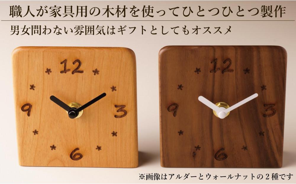 置き時計 木の時計 アナログ コンパクト 卓上 雑貨 置時計 3個セット