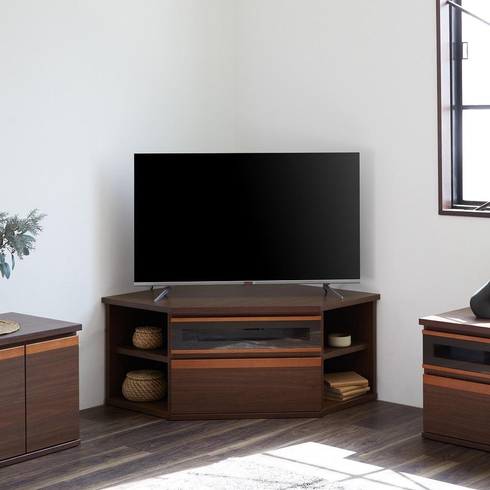 ブレイク １２０AVコーナーボード ロータイプ ＜オークブラウン＞【モーブル】【大川家具】