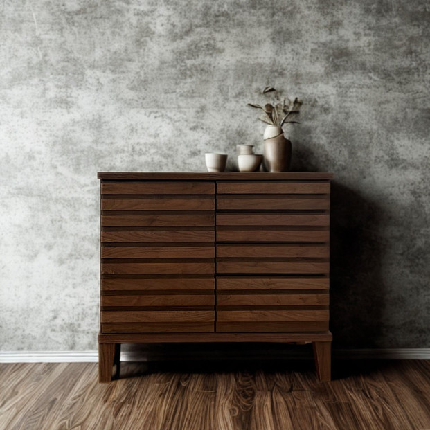 大川家具 幅80cm サイドボード -saison-セゾン【レッドオーク】