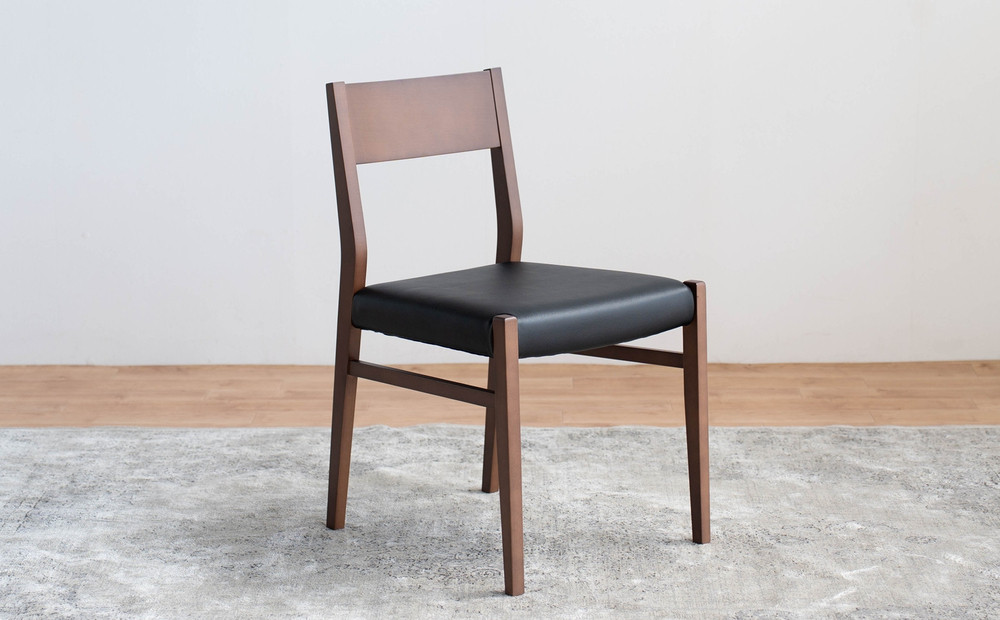 DCジャンブル01 ダイニングチェア ビーチウォールナットブラウン オールマイティブラック 1脚 単品 チェア 椅子