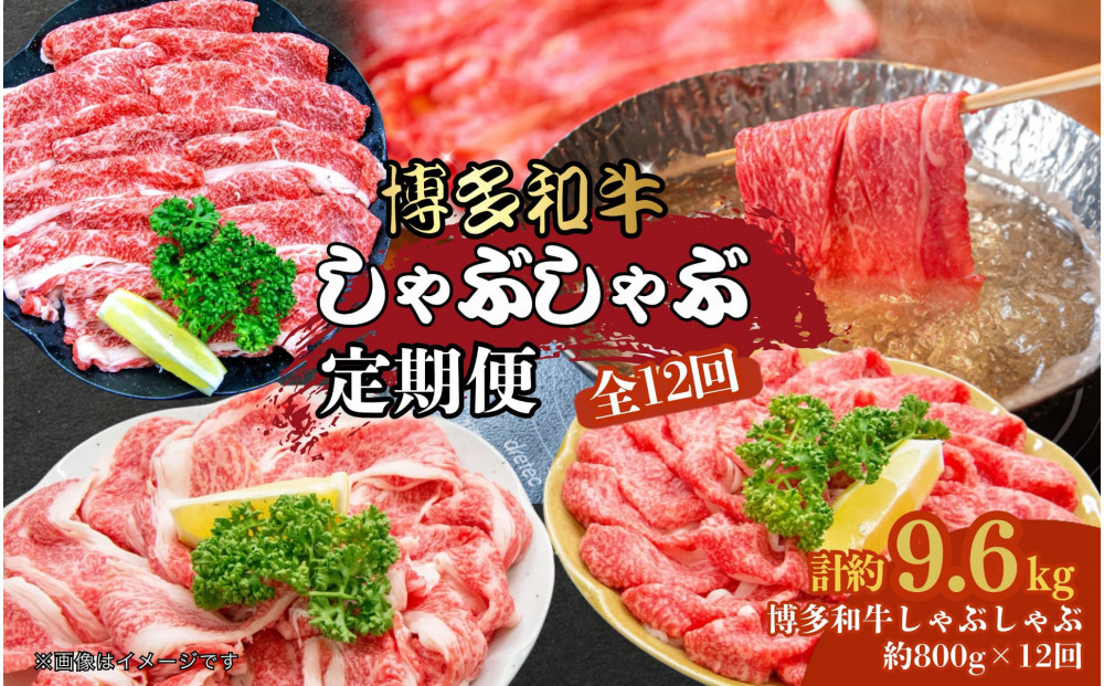 博多和牛 しゃぶしゃぶ 定期便全12回(約800g×12回)