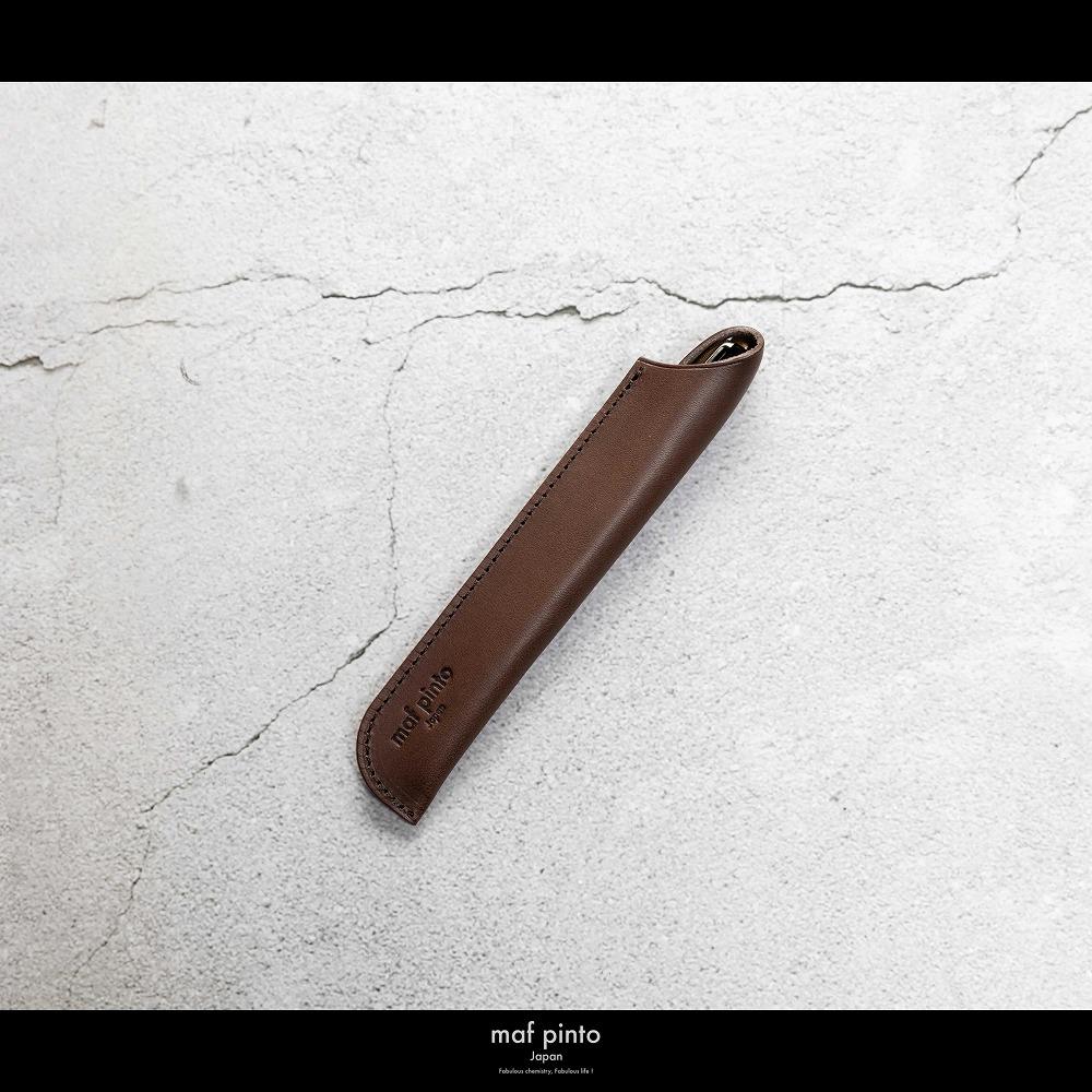 maf pinto(マフ ピント) ペンケース １本差し ペンシース 万年筆 筆箱 ダークブラウン レザー 本革 日本製