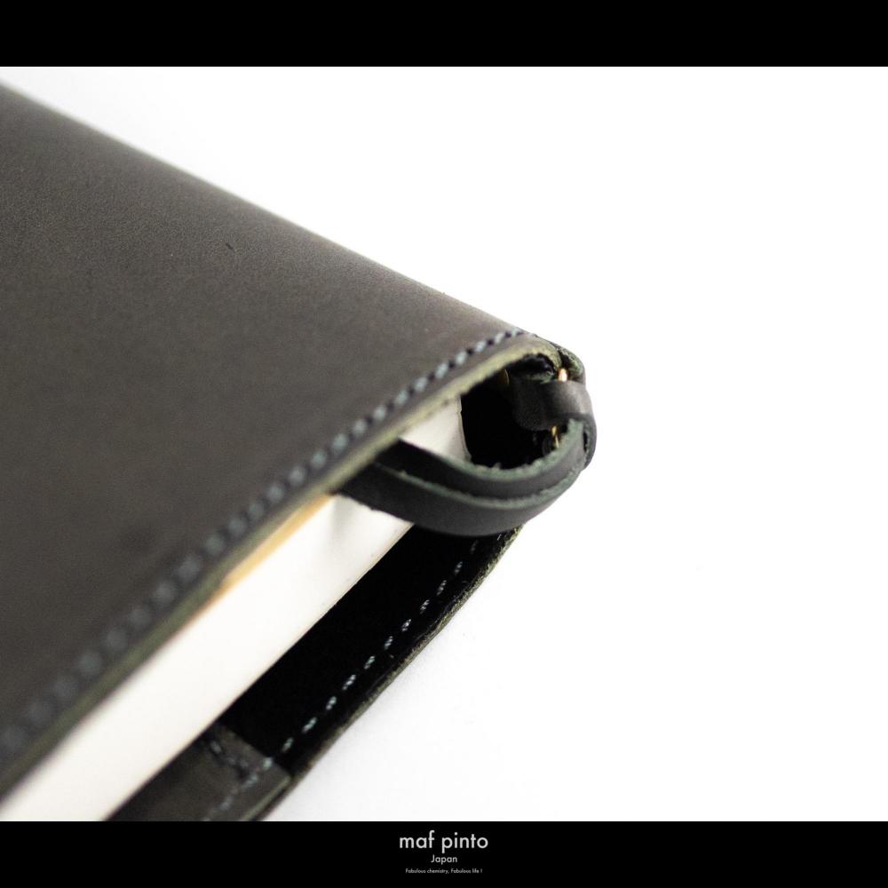 maf pinto (マフ ピント) レザー手帳カバー B6 グレー 本革 日本製