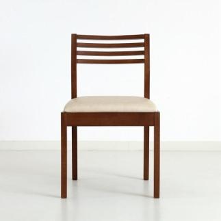 IRIS-BR ダイニングチェア 肘無し ラバーウッド  合皮 ファブリック 大川市 貞苅椅子製作所