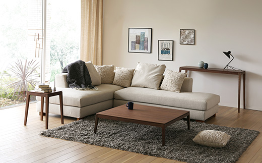 【開梱設置】高野木工 モル 120×40コンソールテーブル ウォルナット【10年保証】