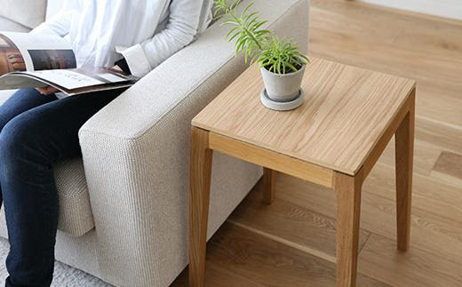 【開梱設置】高野木工 モル 40×40サイドテーブル ウォルナット【10年保証】