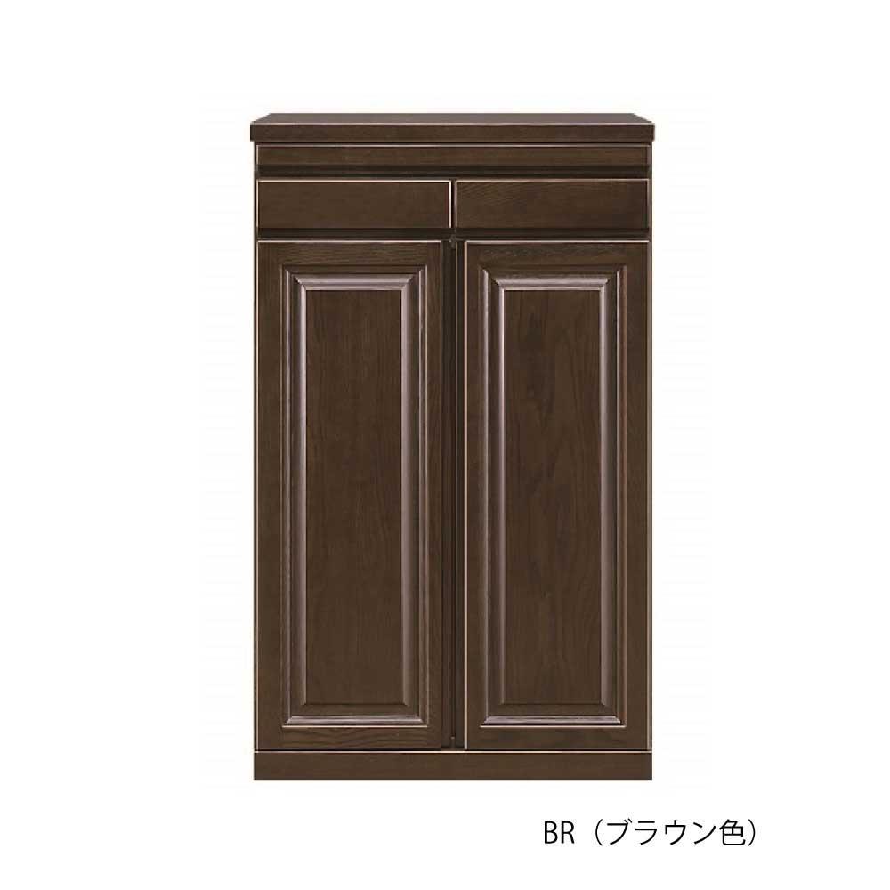 60幅 家具調仏壇 ハイタイプ 日本製 仏具 開き戸 カウンター付き 60センチ【BR（ブラウン色）】