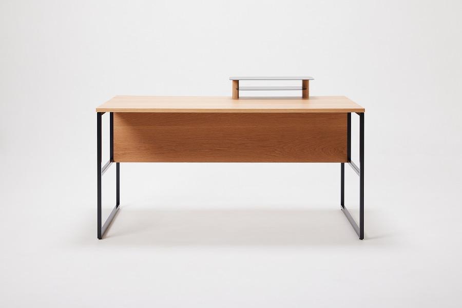 パソコンデスク リモートワーク オーク 140 ミニシェルフ付 WAAKstation2OK 1407 minishelf