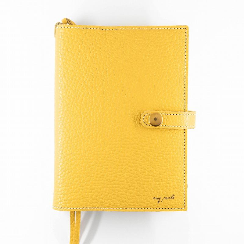 maf pinto (マフ ピント) 手帳カバー A5サイズ ライトイエロー ADRIA LINE レザー 本革 日本製
